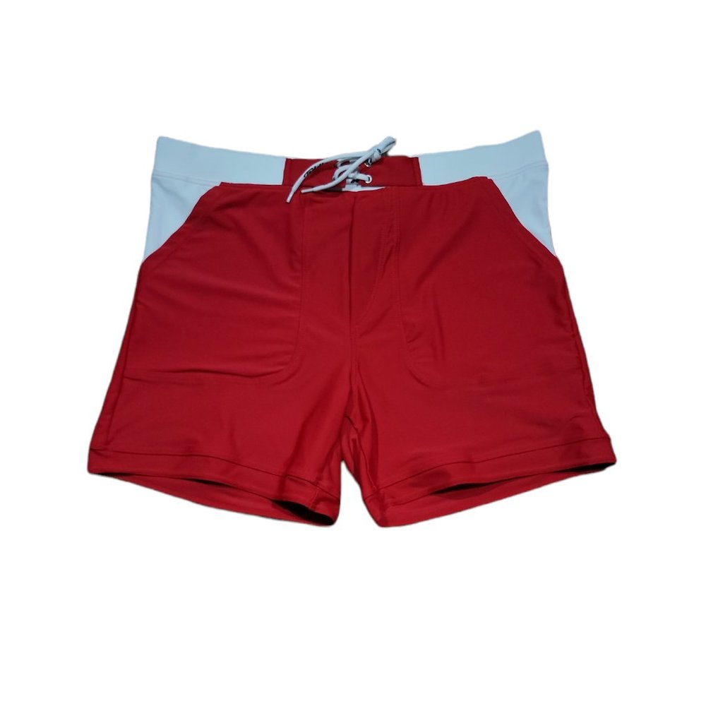 Teddlee Mens Red Short Swimsuit With Pockets (Size Us XL) - Picture 1 of 4